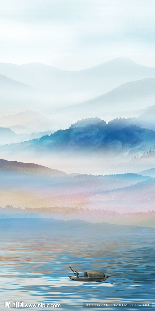 意境大气玄关山水 TIF分层