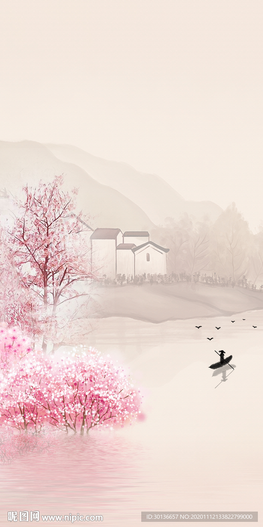 高档大气玄关山水 TIF分层