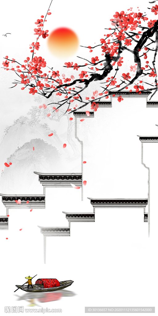 高清 新款玄关山水 TIF分层