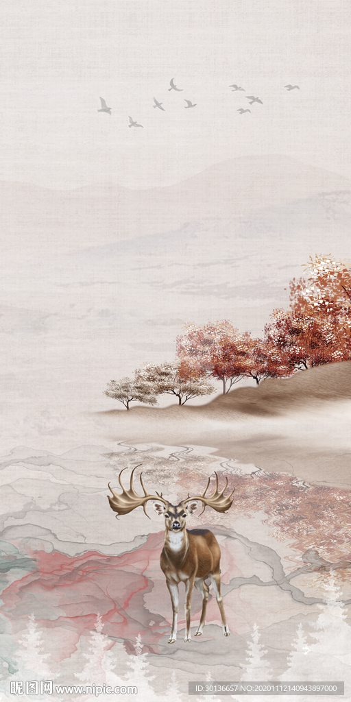 新品大气玄关画 tif分层