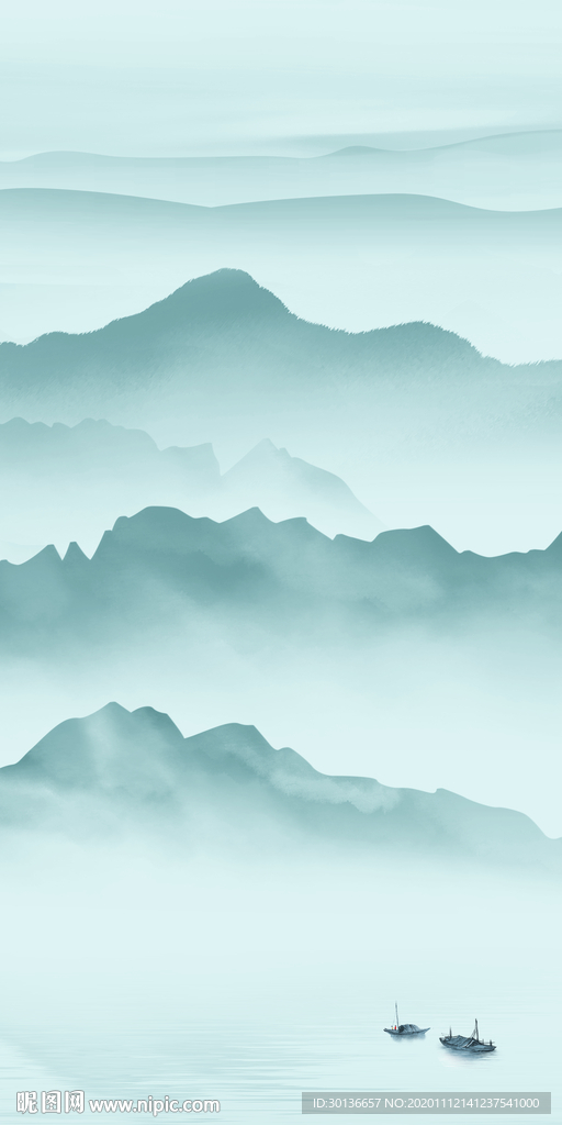 中国风大气玄关画 tif分层