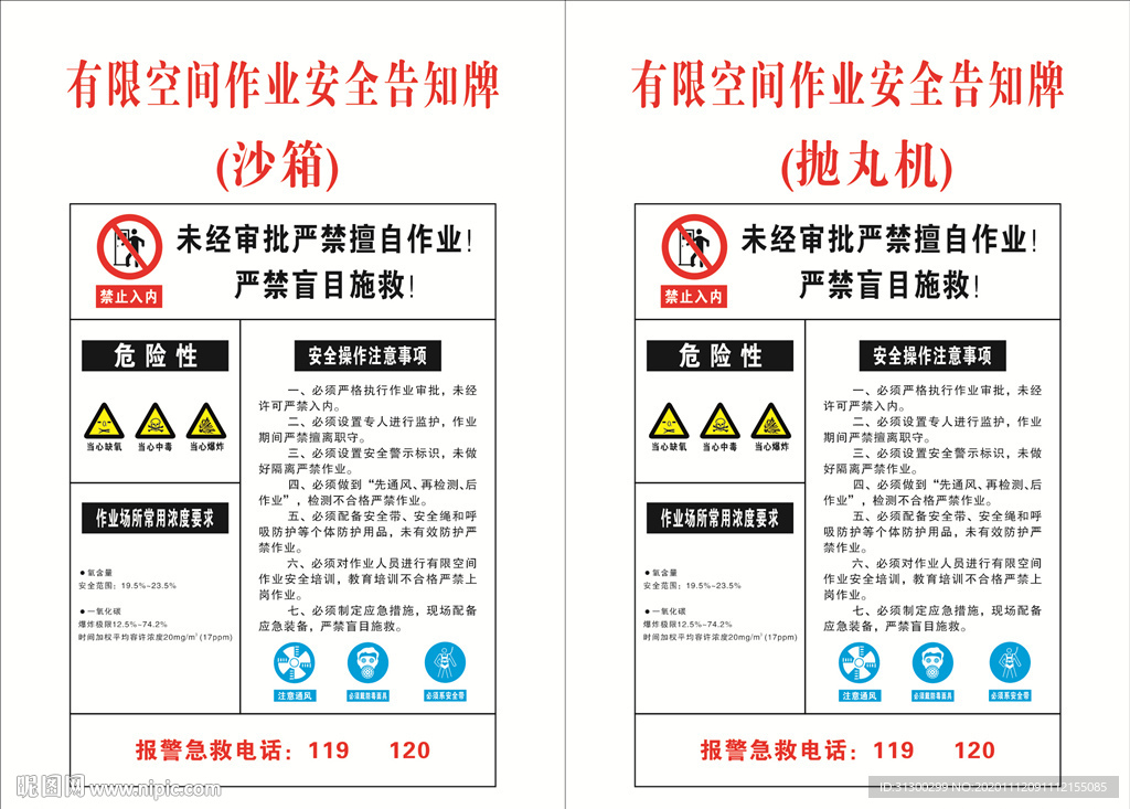 有限空间安全告知牌
