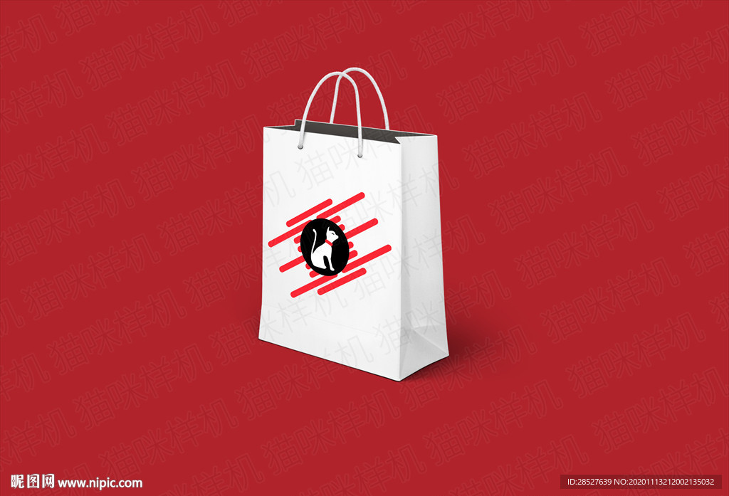 品牌logo手提袋纸袋样机