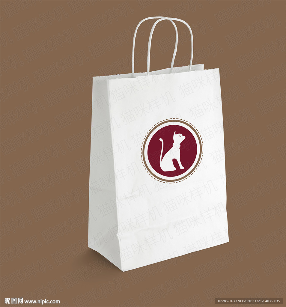 品牌logo手提袋皮包样机