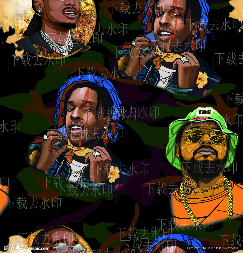 男装 大牌 人头 嘻哈 定位