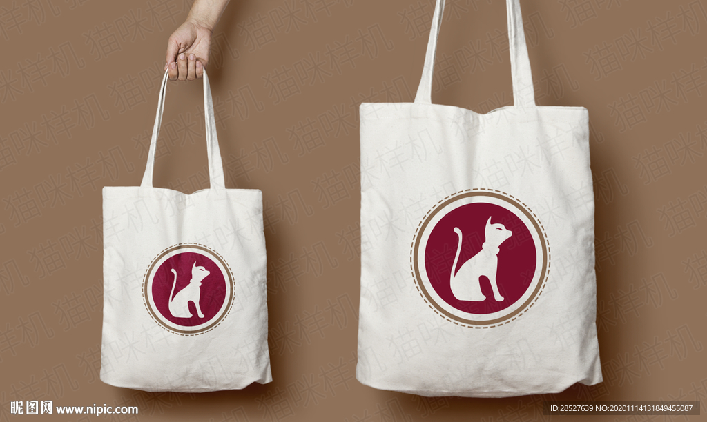 品牌logo手提袋皮包样机