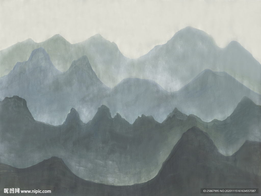 新中式高清山水壁画