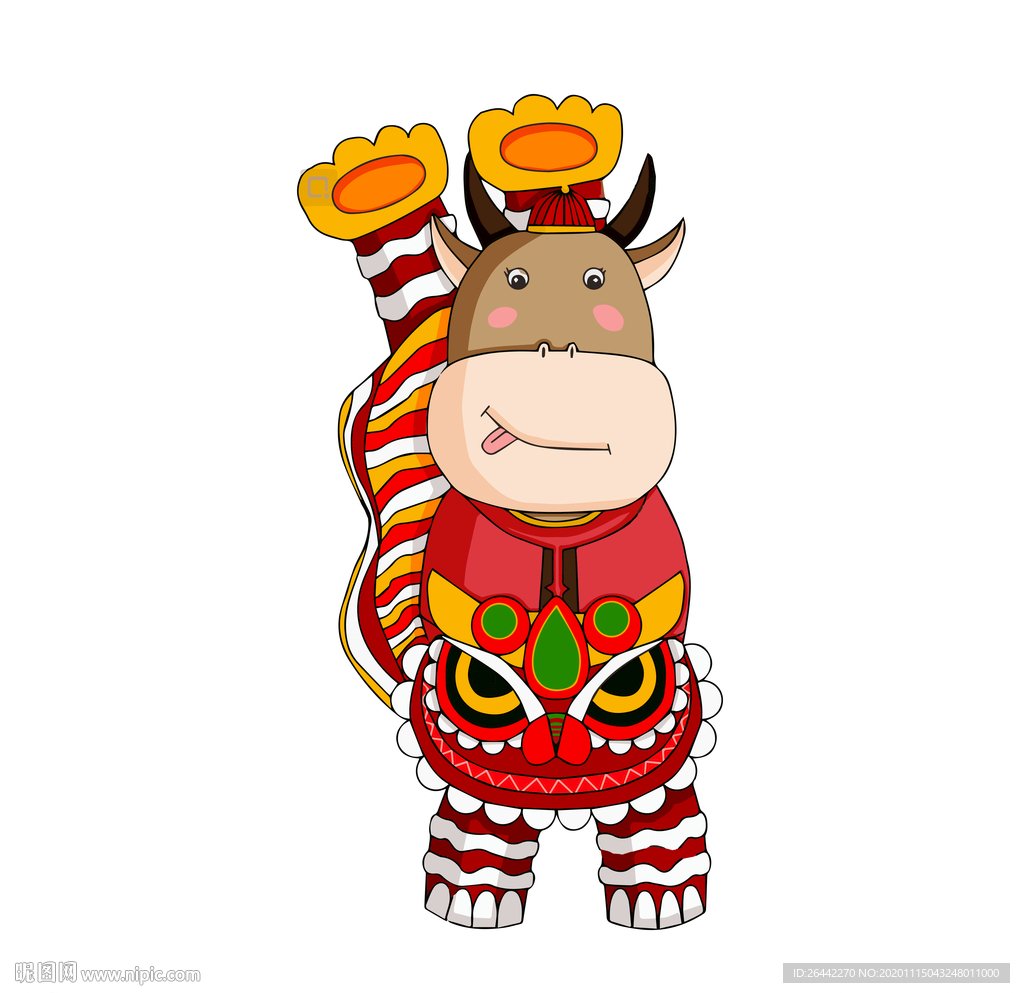 卡通牛吉祥物