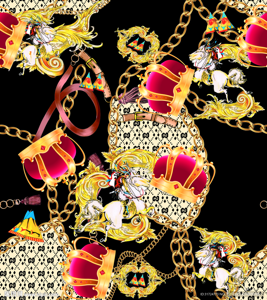 大牌 链条 蜜蜂 蝴蝶 皇冠