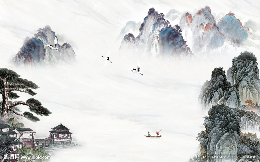 新款意境新山水画 TIF分层