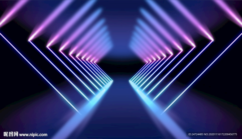 炫彩 发光 几何 舞台