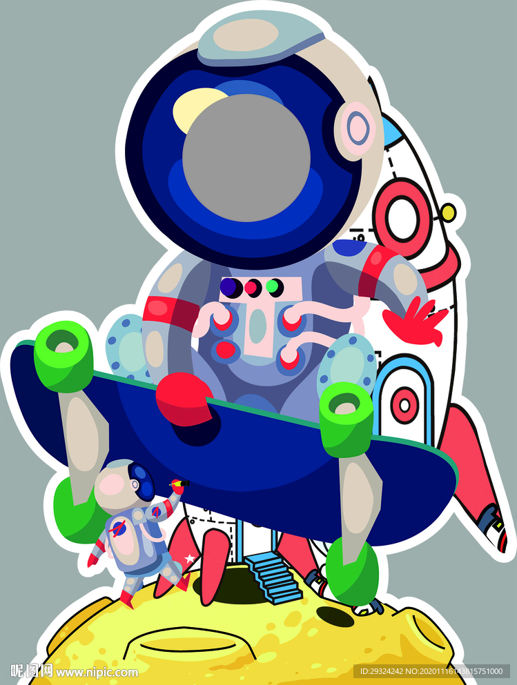 宇航员立牌 太空人拍照相框