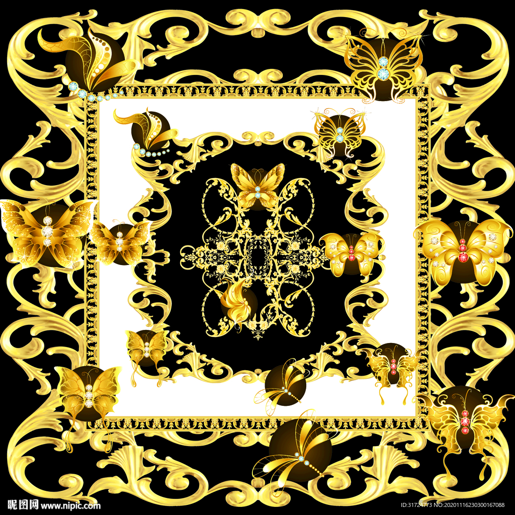 大牌 方巾 蝴蝶