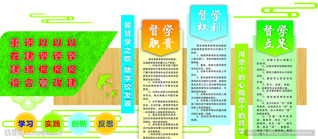 督学教育形象墙