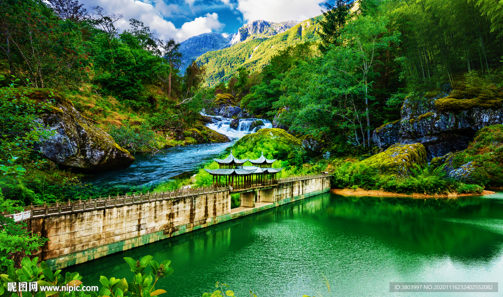 湖光山色 山水风景画