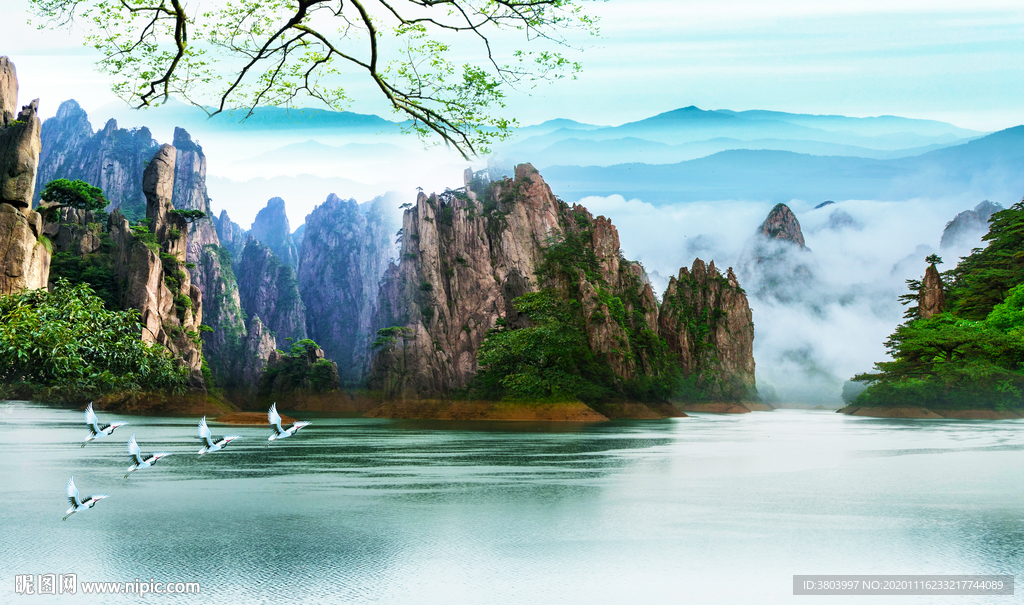 山水风景画 美丽风景