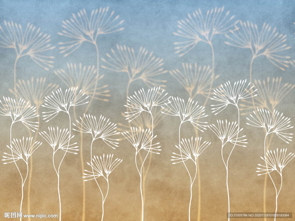 欧式复古树叶暗纹底纹个性树叶