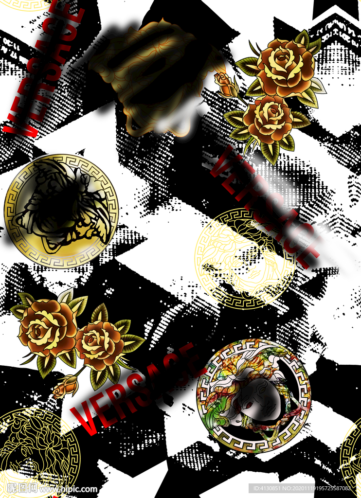 服装 叶子 花朵 白花 循环花