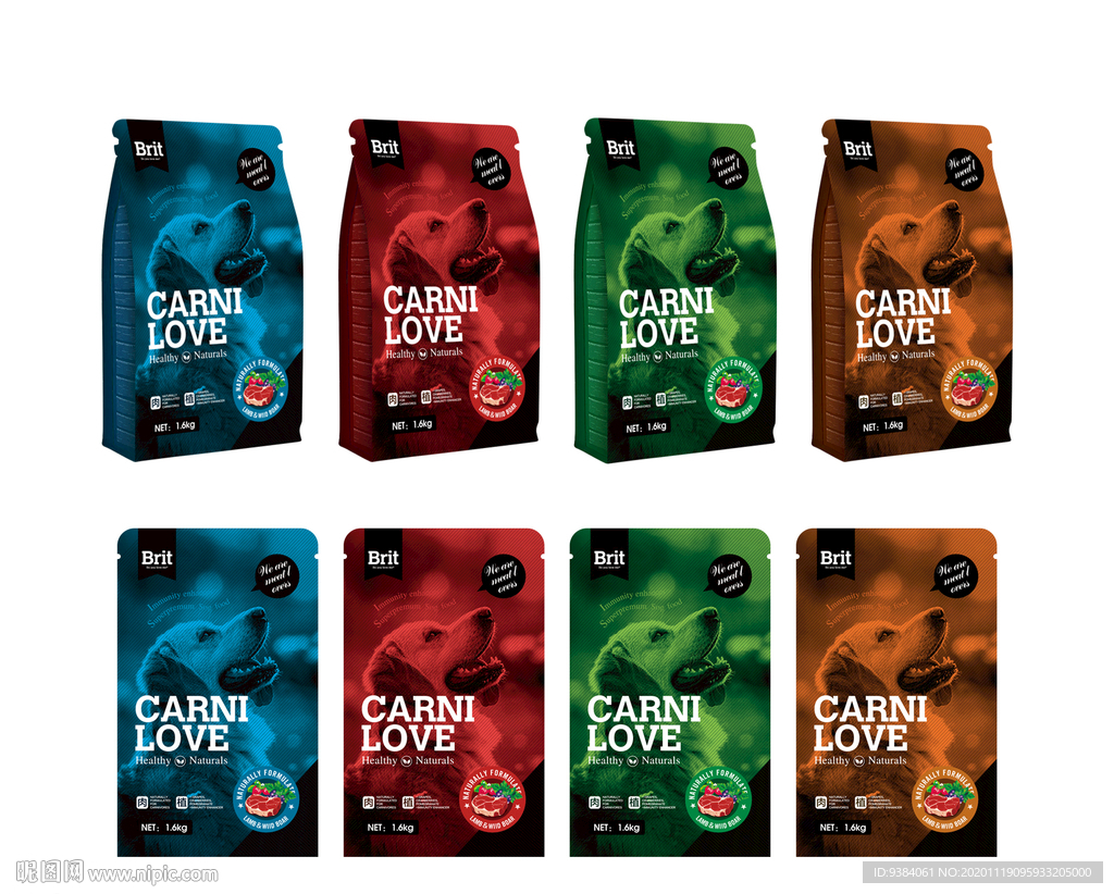 狗粮包装正面平铺图