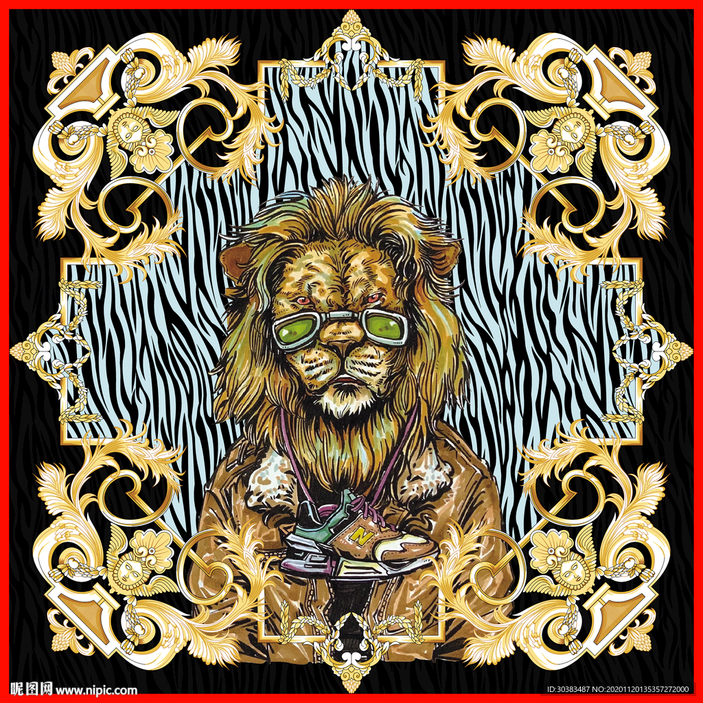 大牌人物线条花