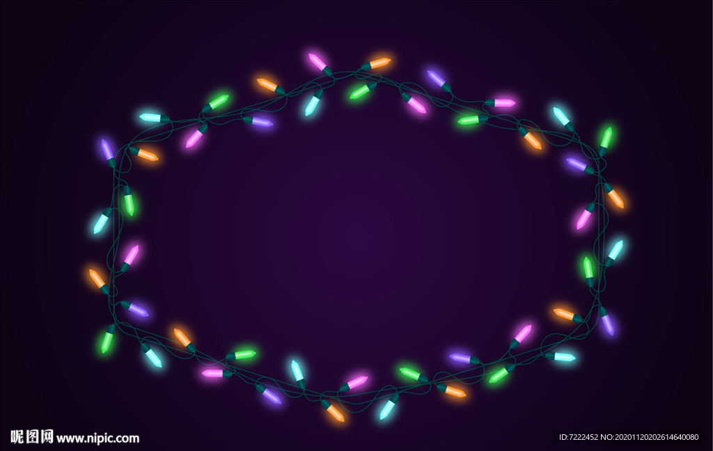 五颜六色的圣诞灯饰