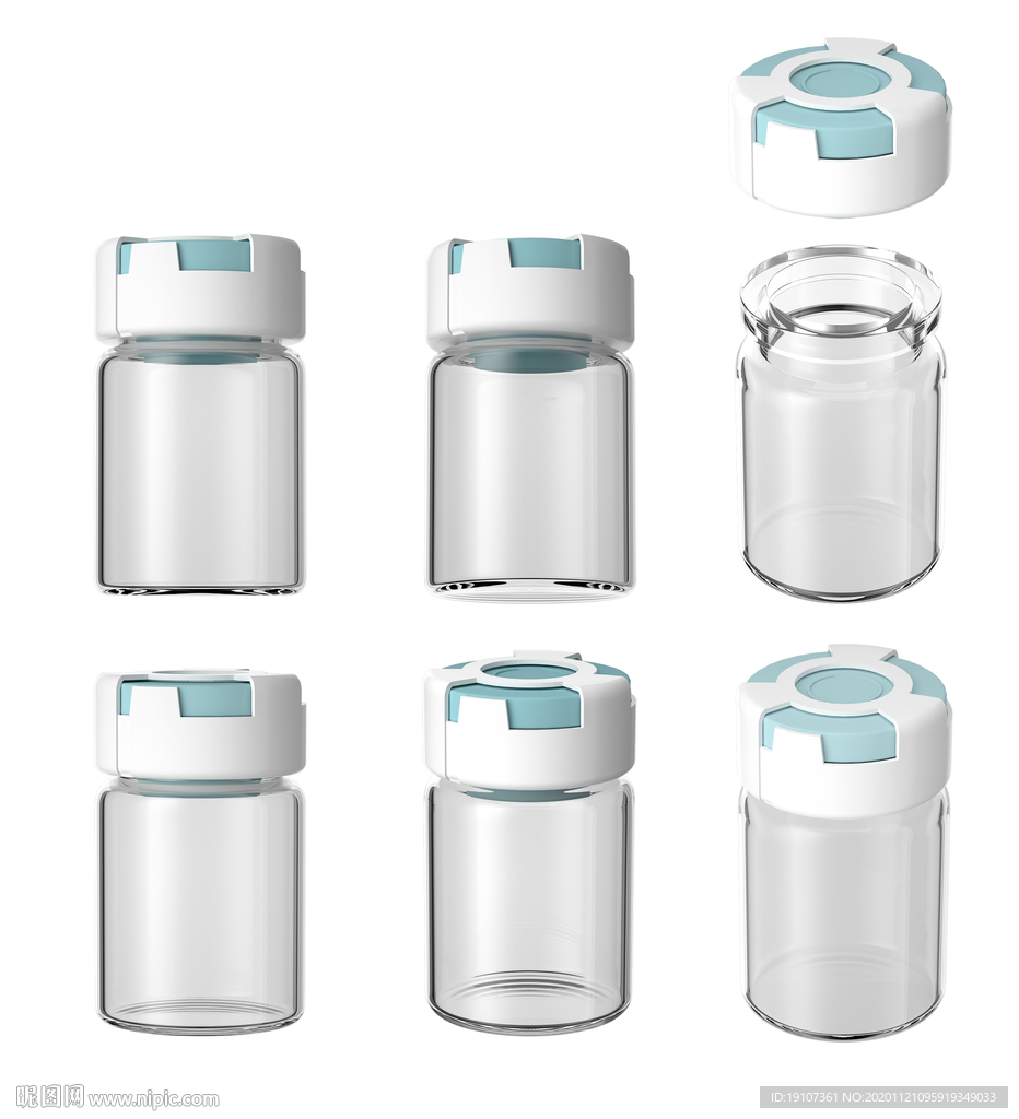 安瓶精华瓶子渲染图