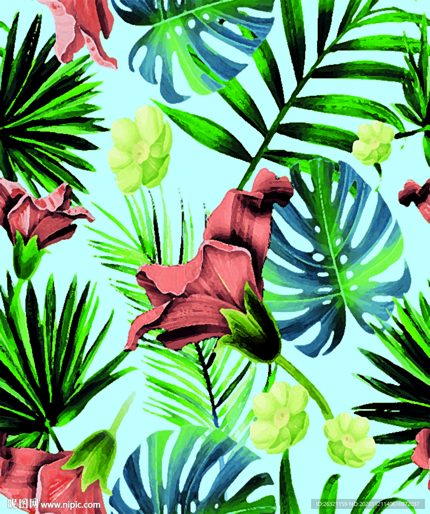 花型 花朵 花紋  数码印花