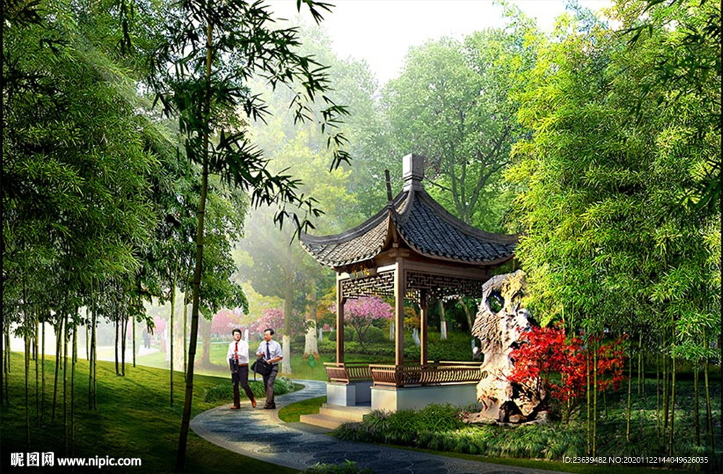 竹林小游园 效果图