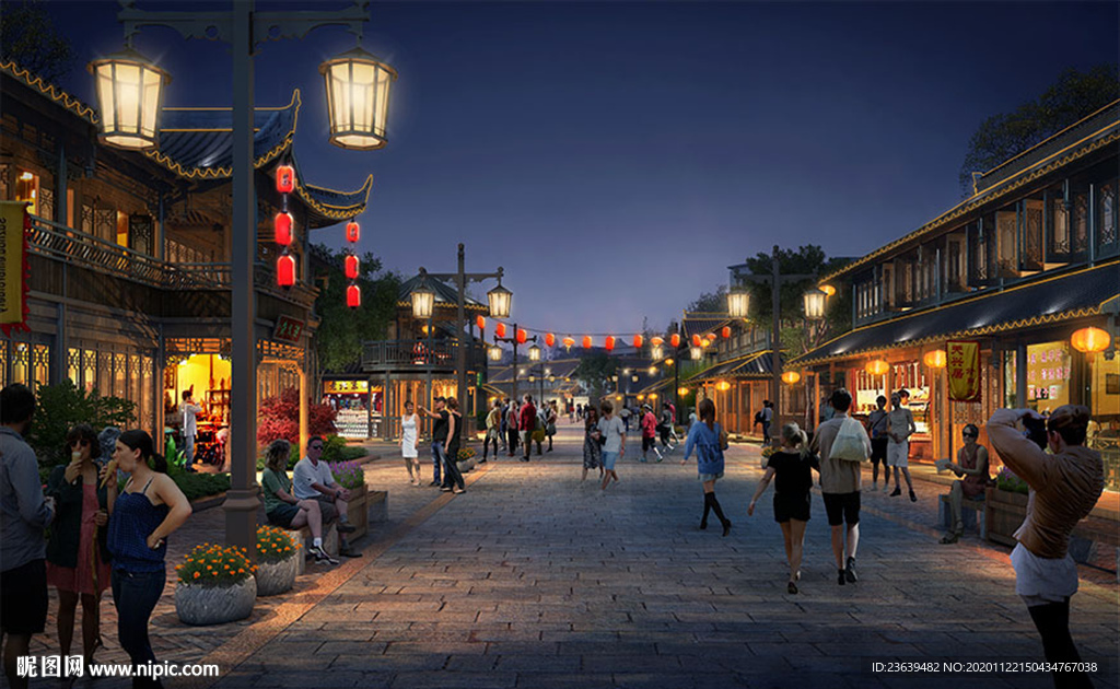 古建老街夜市 效果图