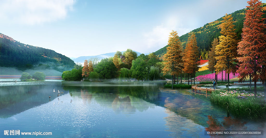 湿地风景区景观效果图