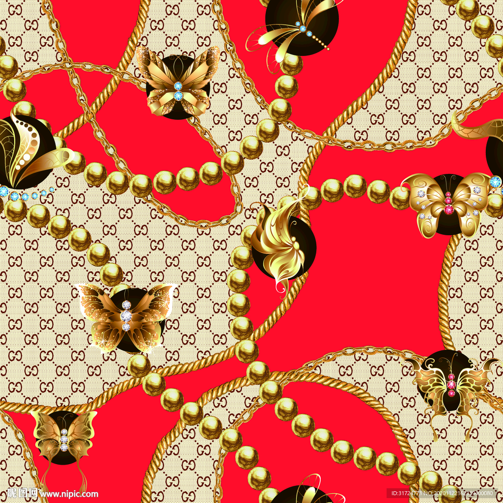 大牌 链条 蝴蝶