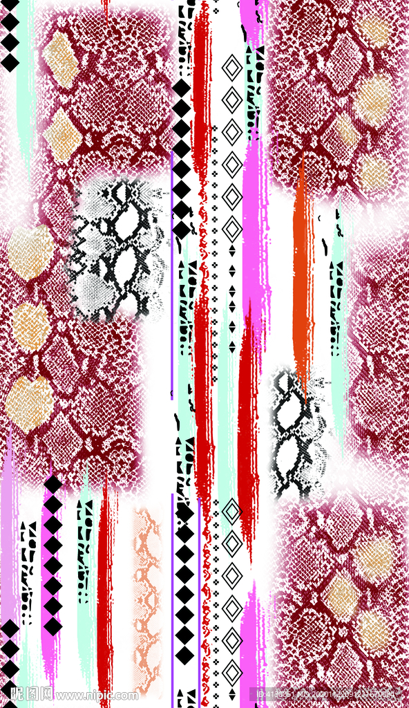 数码印花 匹布 面料设计 豹纹