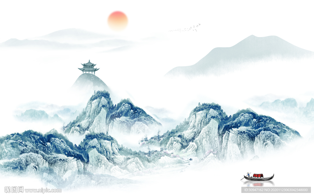 现代意境新山水 TIF分层