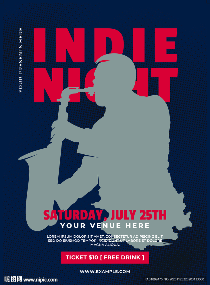 萨克斯明星音乐派对海报酒吧图片