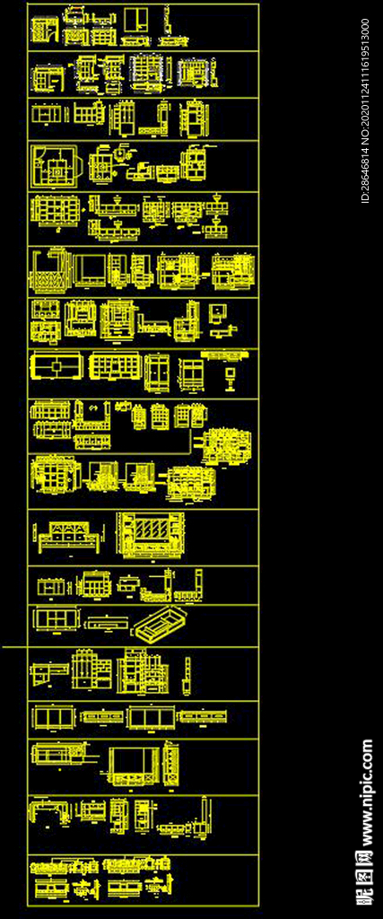 新版全屋定制榻榻米cad图纸