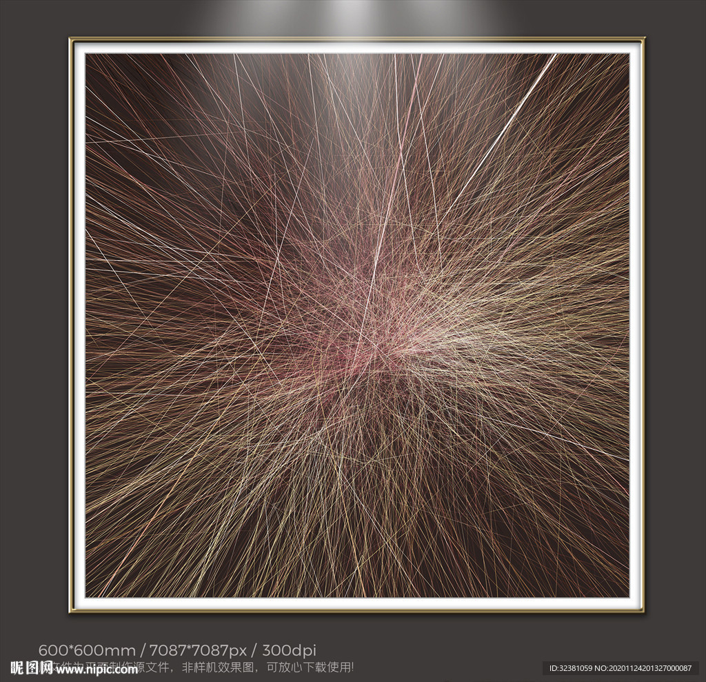 抽象线条艺术装饰画