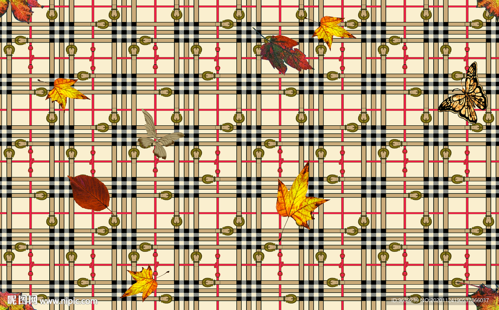 格子枫叶