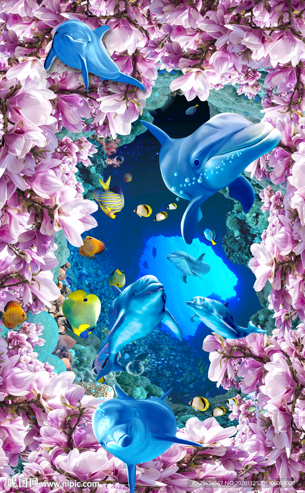 花海海底世界3D立体地画地贴