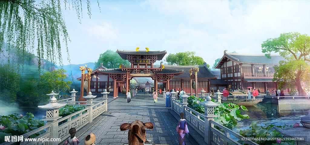 影视基地旅游开发 效果图