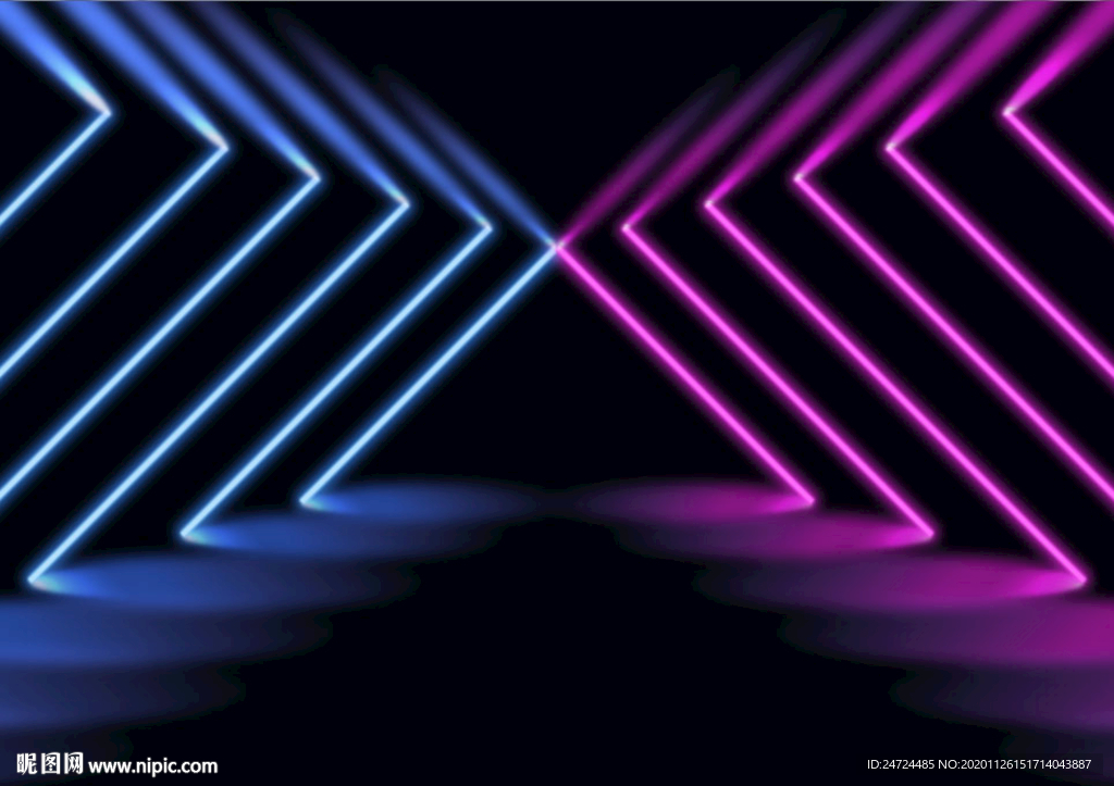 舞台 炫彩 发光 几何