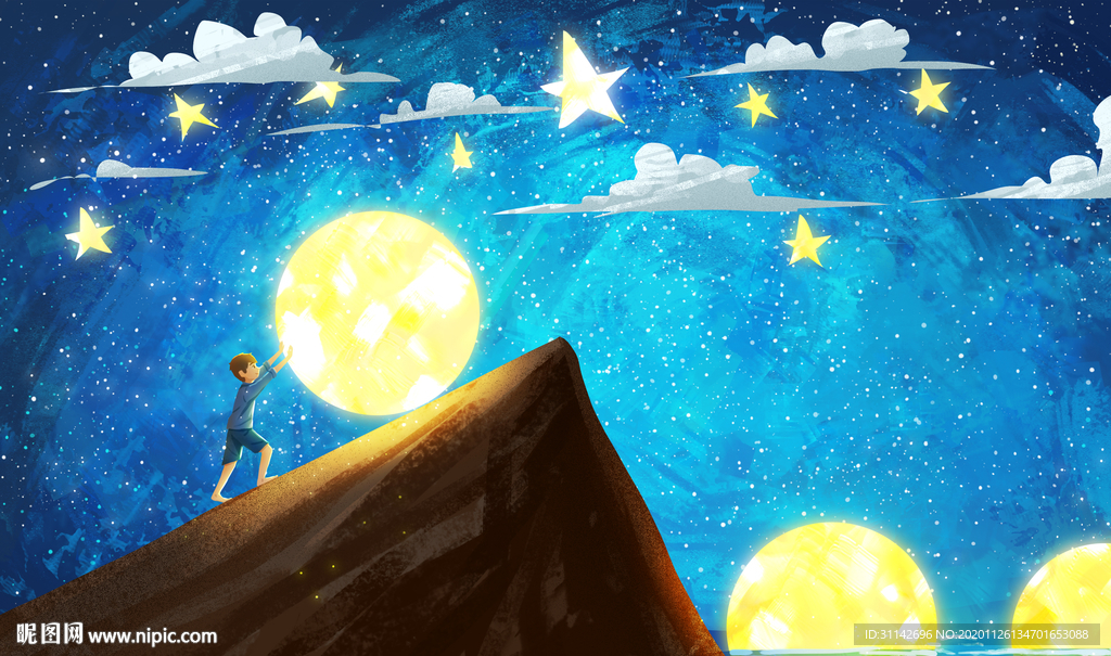 卡通太空星球背景图片