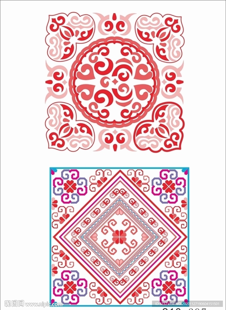 苗族蜡染图案纹样