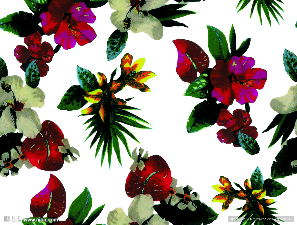 花型 花紋  花边  数码印花