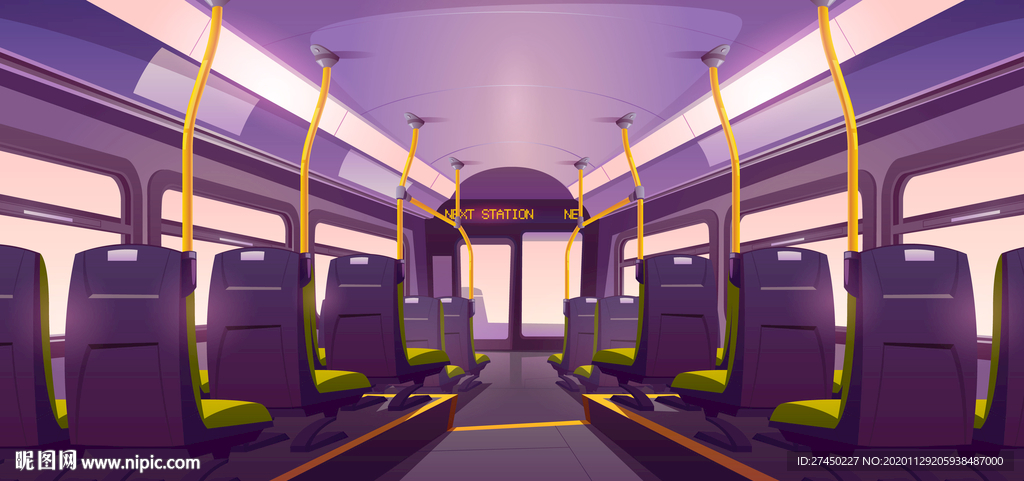 公交车内景