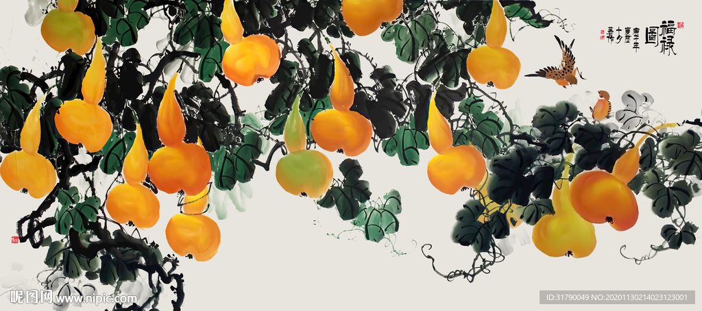 福禄图葫芦图片