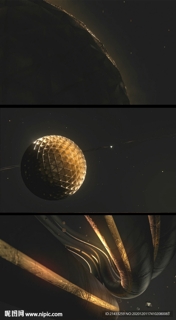 震撼大气金色科技感视频素材