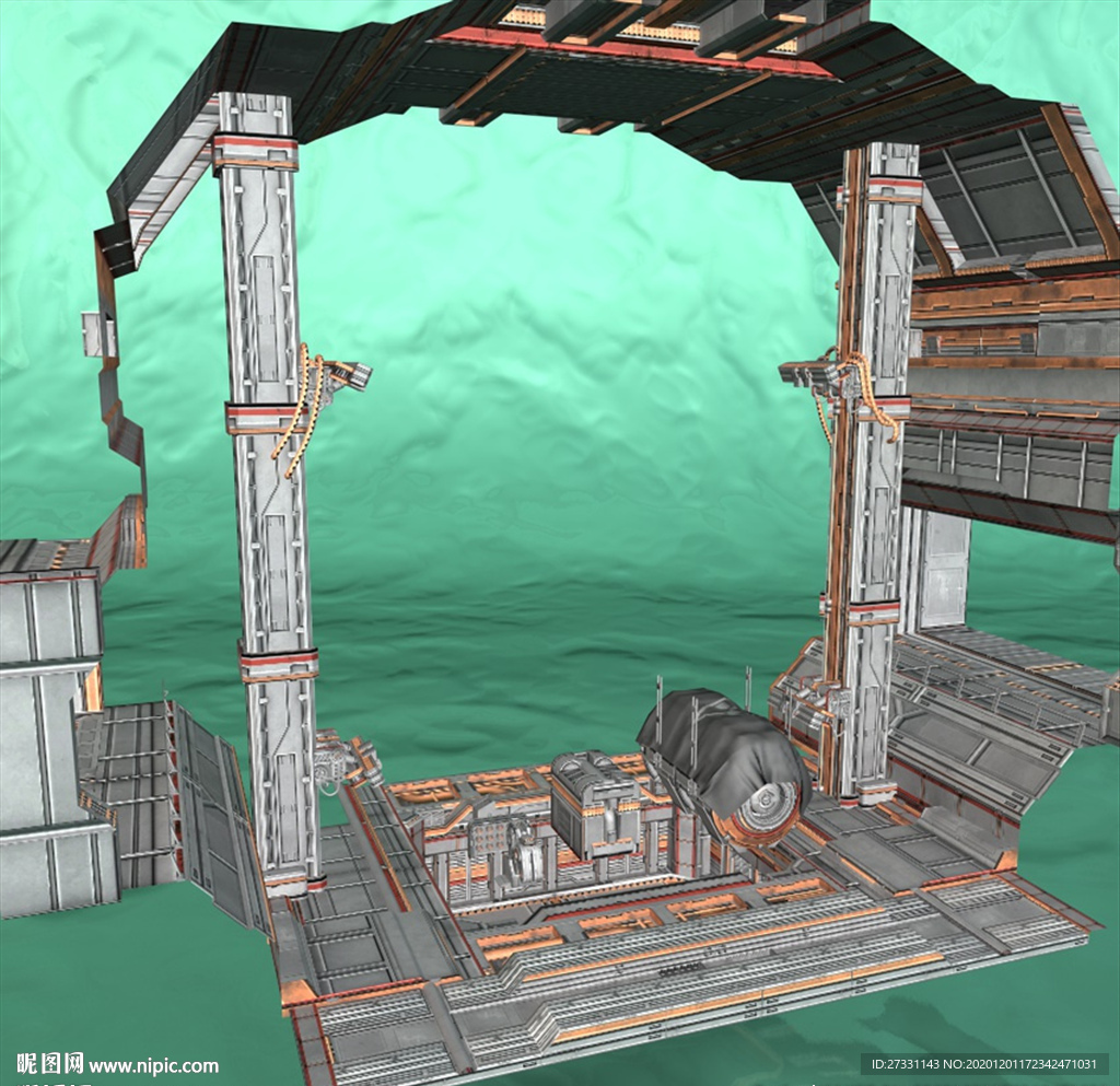 太空舱 科幻模型 建筑模型