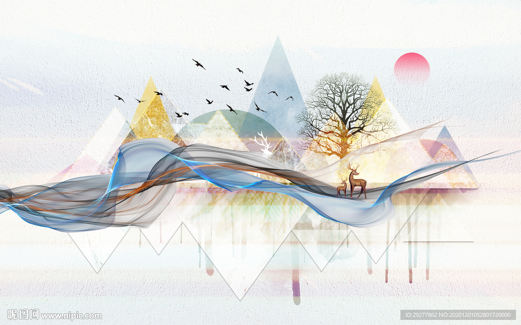 大气装饰北欧新画 TIF分层
