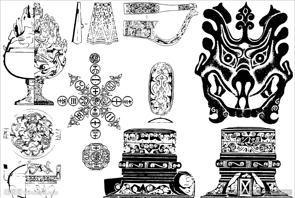 隋唐 几何纹 动物纹 花卉纹