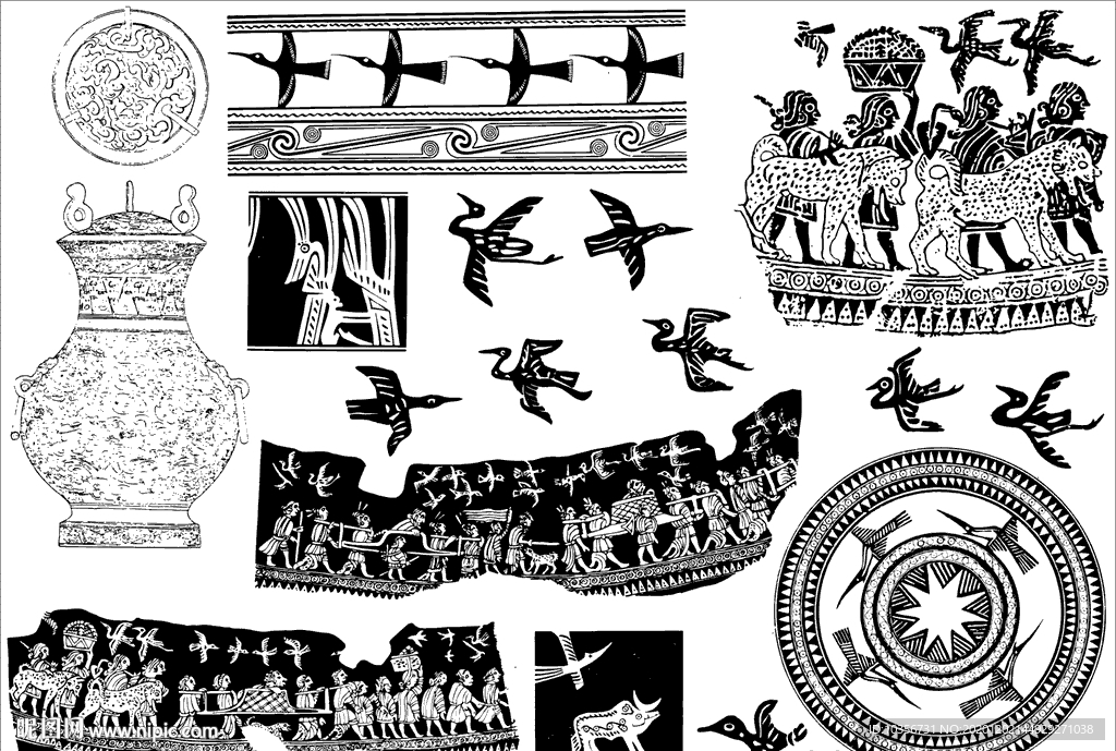 隋唐 几何纹 动物纹 花卉纹